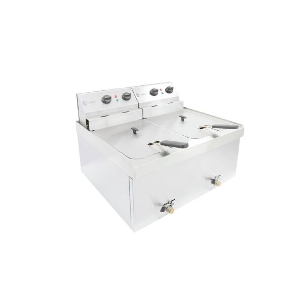 Parry NPDF3 Electric Twin Tank Countertop Fryer