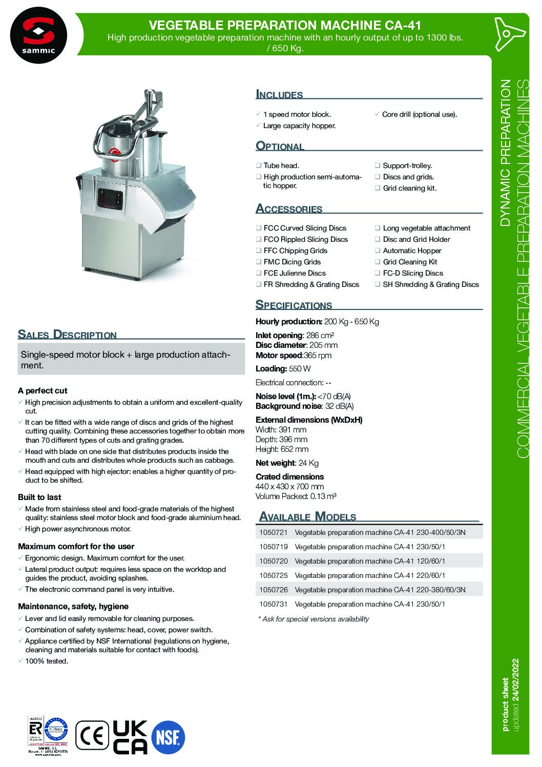 Sammic CA-41 Vegetable Prep Machine Sammic CA-41 Vegetable Prep Machine - Image 3