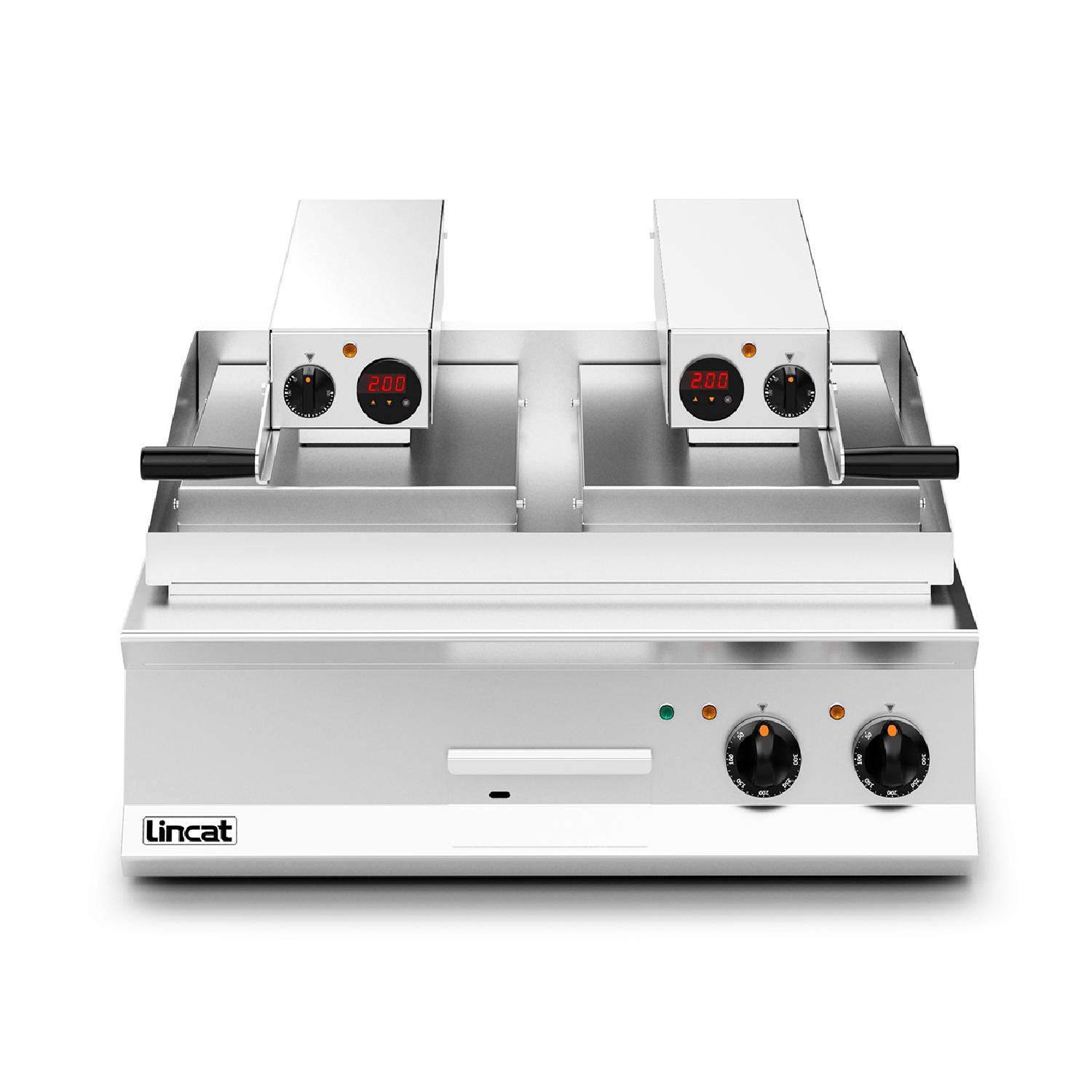 Lincat OE8210/FR Opus 800 Clam Griddle 1x Flat Upper 1x Ribbed Upper Plate