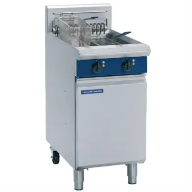 Blue Seal E44 450mm Twin Pan 2 Basket Electric Fryer, 2 x 12L