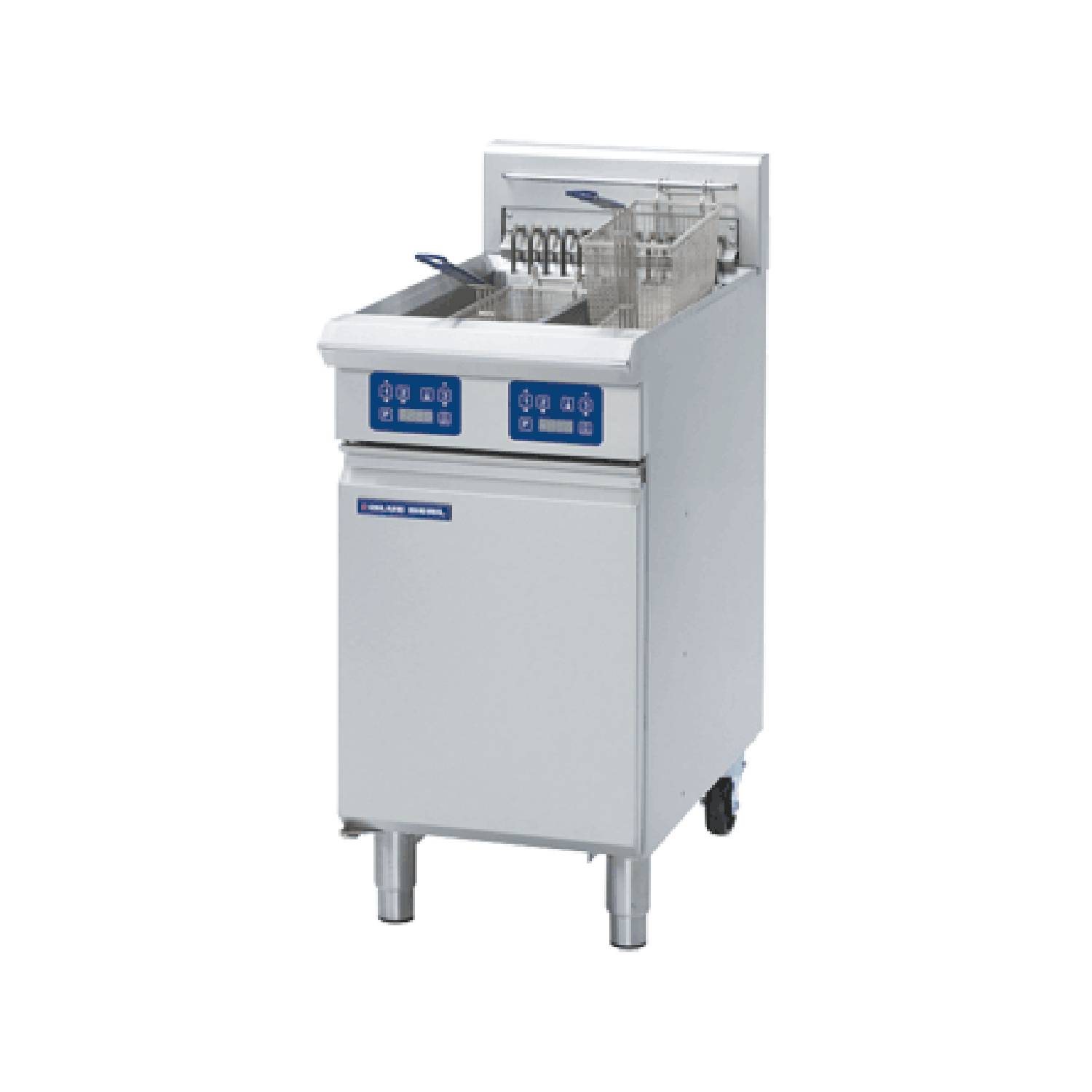 Blue Seal E44E 450mm Twin Pan 2 Basket Electric Fryer, 2 x 12L