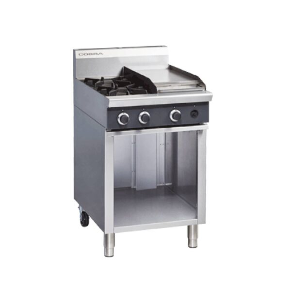Blue Seal C6C Gas 600mm 2 Burner Cooktop Open Cabinet Base