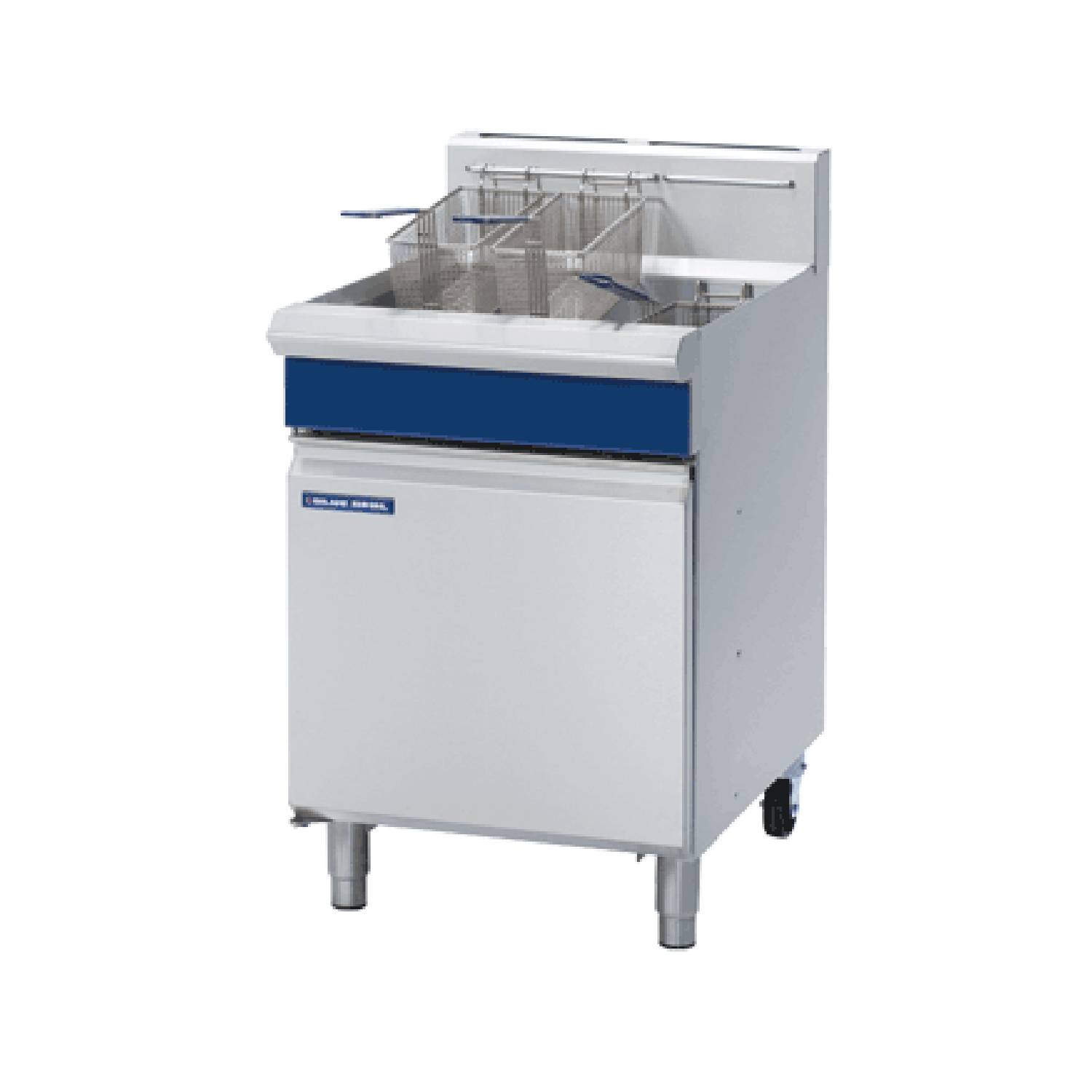 Blue Seal GT60 Vee Ray Single Pan 2 Basket 600mm Gas Fryer, 31L