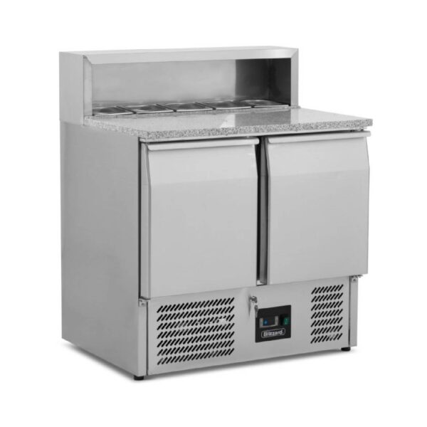 BLIZZARD BCC2PREPGRANITE 2 Door Compact Gastronorm Pizza Prep Counter 240L