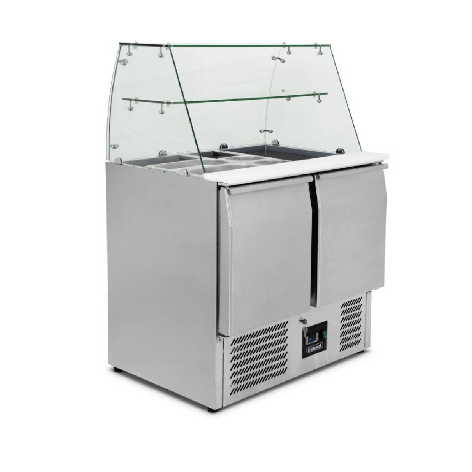 BLIZZARD BPD2 Compact Gastronorm Prep Station with Glass Display 240L BLIZZARD BPD2 Compact Gastronorm Prep Station with Glass Display 240L