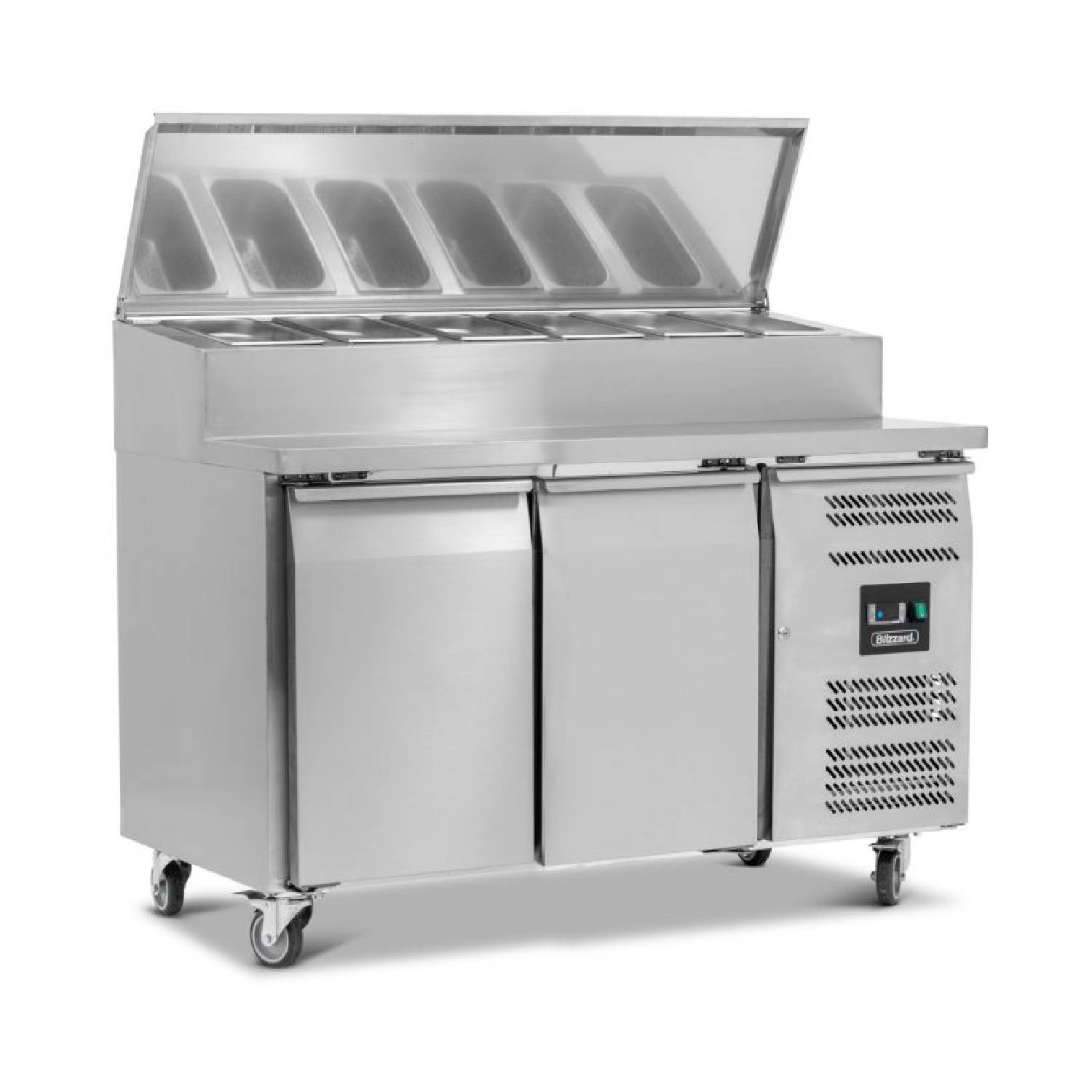 BLIZZARD HBC2EN Refrigerated Prep Counter with Raised Collar 282L