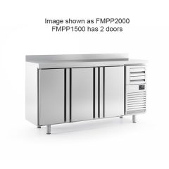 Infrico FMPP1500 2 Door Tall Back Bar Counter With Upstand 325L