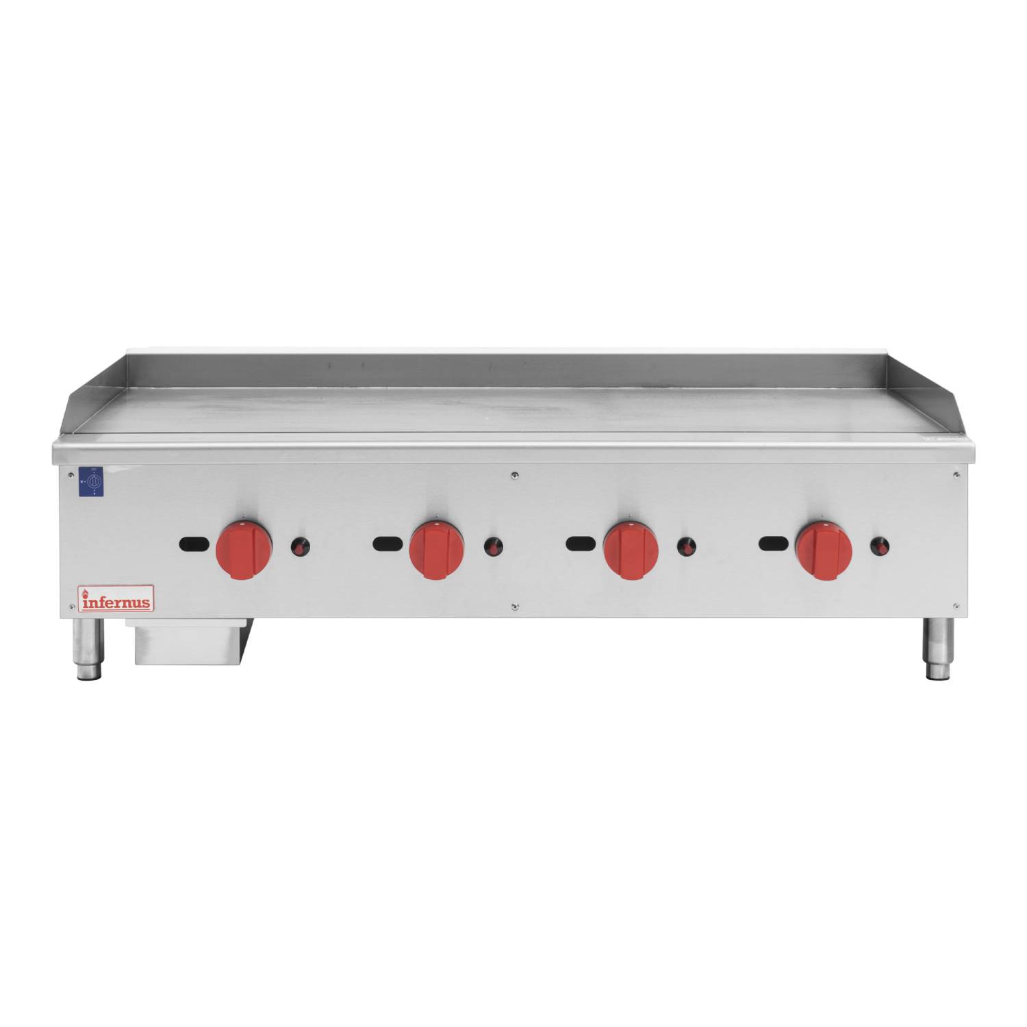 Infernus Counter Top 4 Burner Gas 1200mm Griddle, 20mm plate Infernus Counter Top 4 Burner Gas 1200mm Griddle 20mm plate