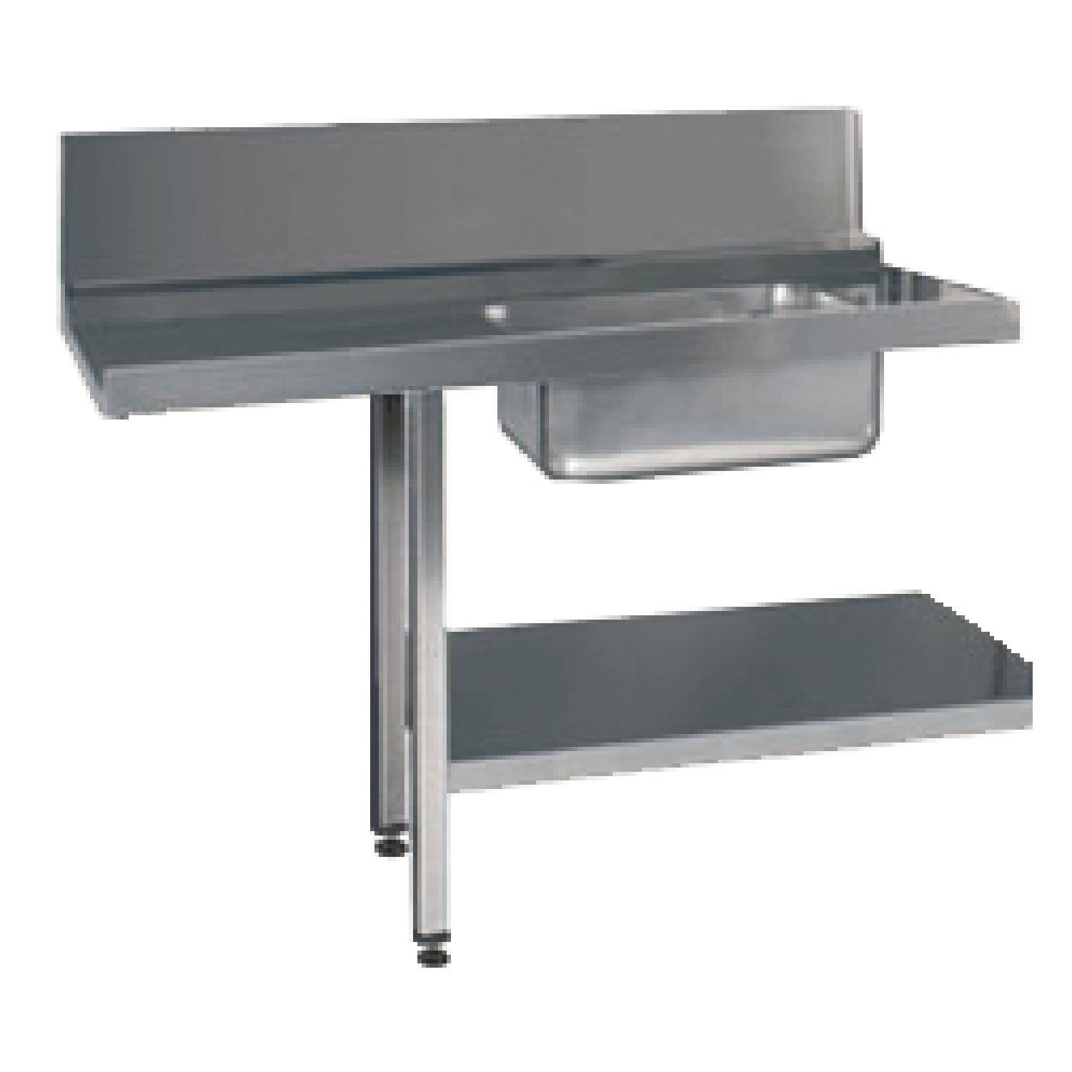 DC Passthrough Prewash Table with Undershelf