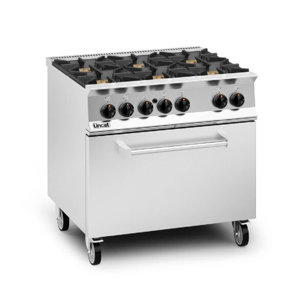 Lincat OG8002/DD 6 Burner Gas Oven Range, Drop Down Door
