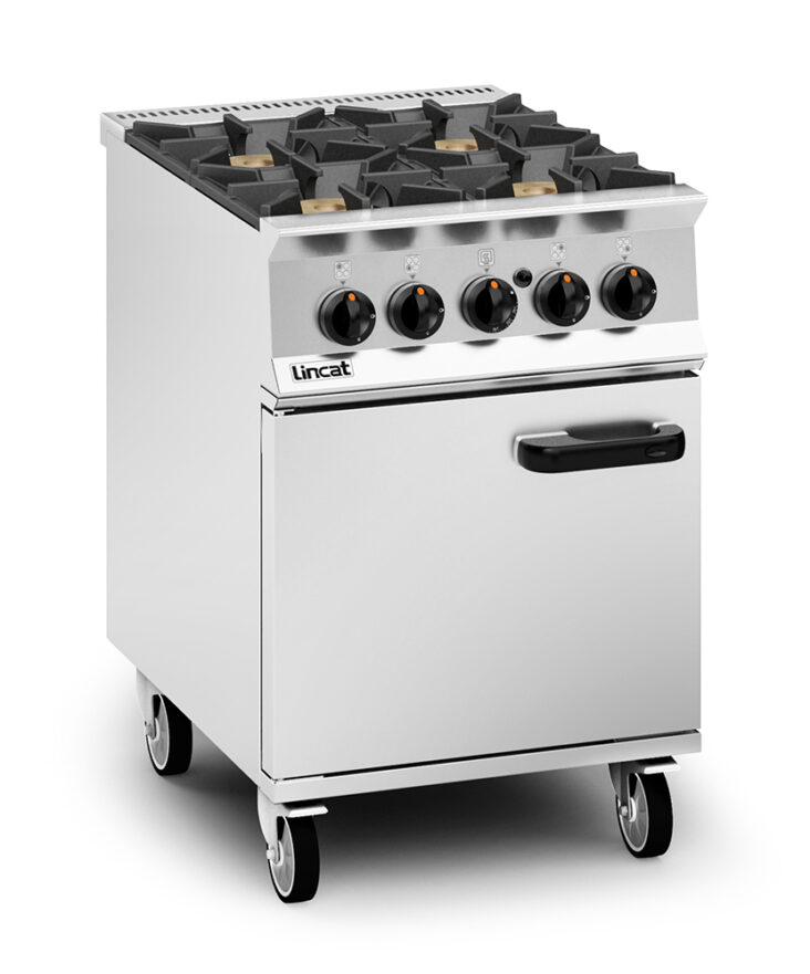 Lincat OG8001/RHD Opus 4 Burner Gas Oven, Right Hand Door