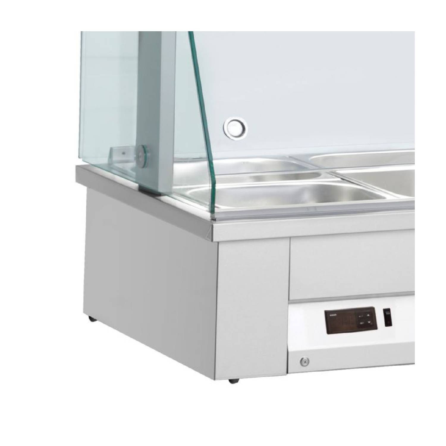 INOMAK MBV610 Counter Top Gastronorm Bain Marie with Glass Display Case INOMAK MBV610 Counter Top Gastronorm Bain Marie with Glass Display Case (1)