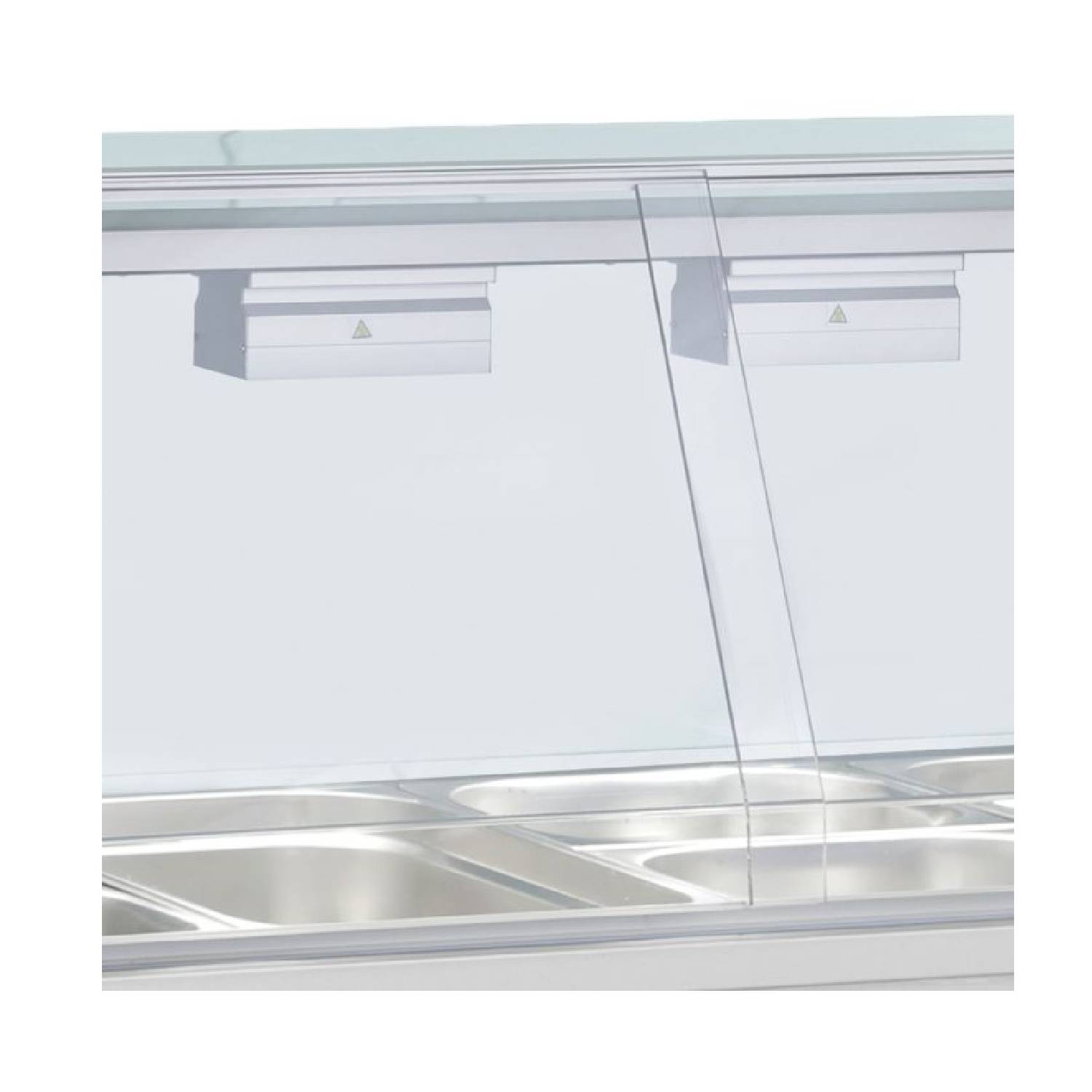 INOMAK MBV610 Counter Top Gastronorm Bain Marie with Glass Display Case INOMAK MBV610 Counter Top Gastronorm Bain Marie with Glass Display Case (2)