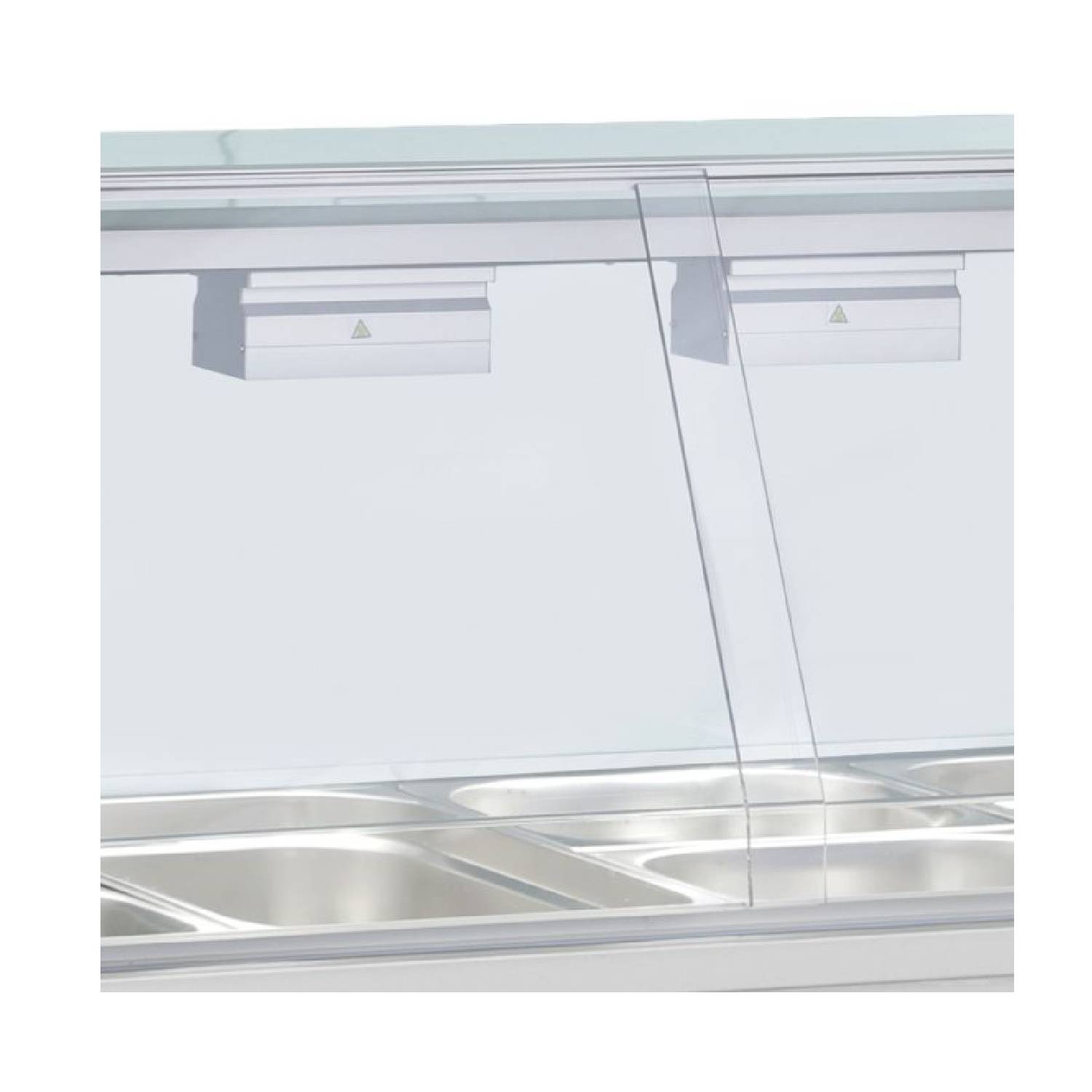 INOMAK MBV614 Counter Top Gastronorm Bain Marie with Glass Display Case INOMAK MBV614 Counter Top Gastronorm Bain Marie with Glass Display Case (2)