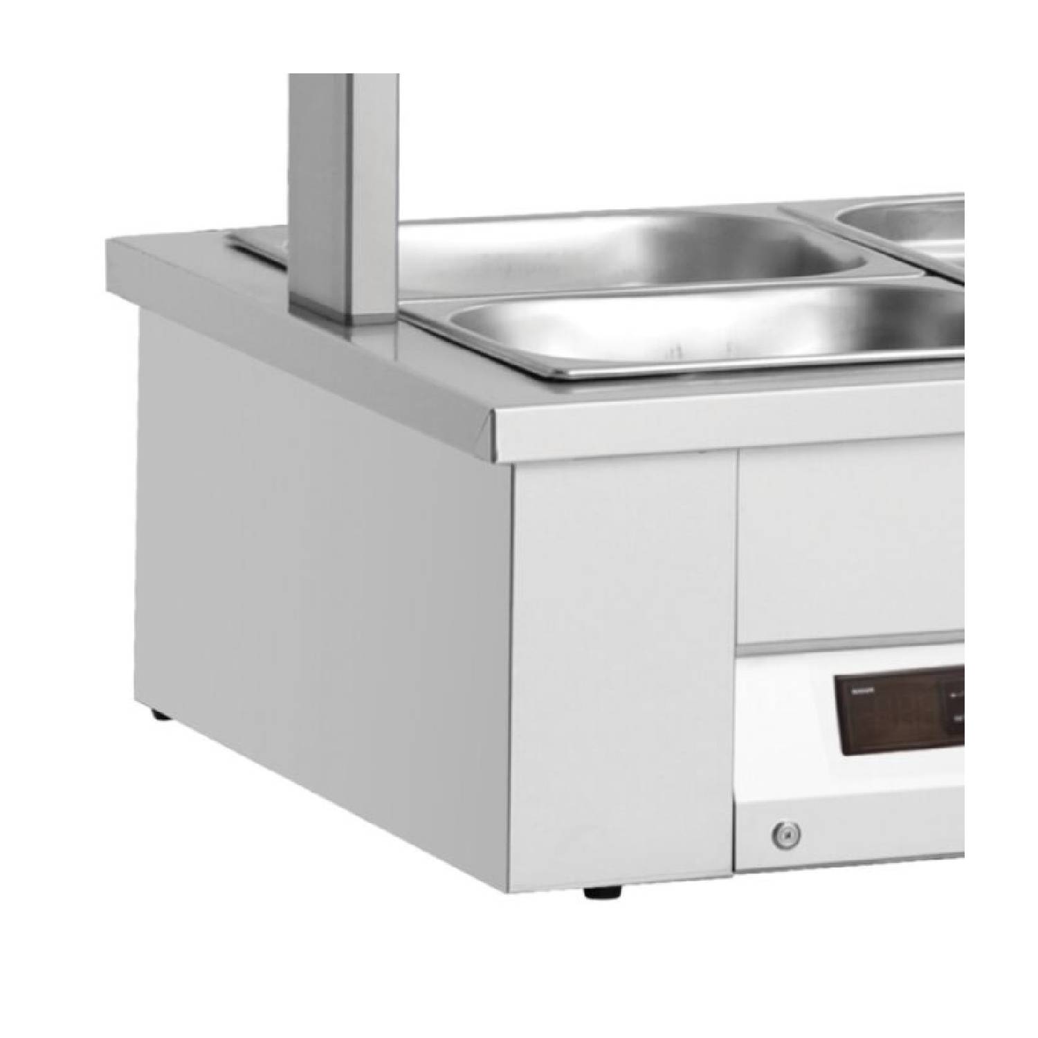 INOMAK MEV67 Counter Top Bain Marie with Sneeze Guard INOMAK MEV67 Counter Top Bain Marie with Sneeze Guard (1)