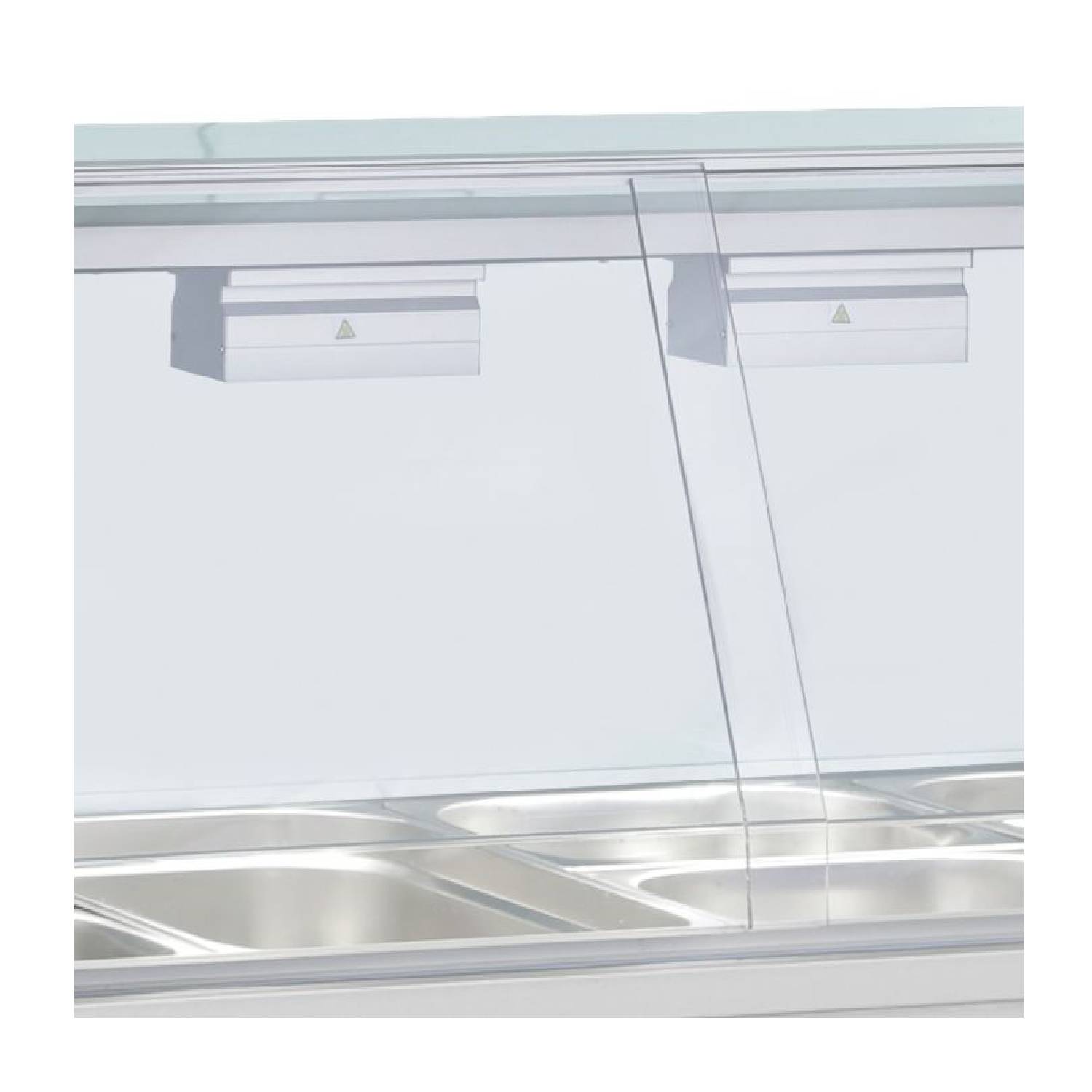 INOMAK MFV718 Gastronorm Bain Marie with Glass Structure & Ambient Base INOMAK MFV718 Gastronorm Bain Marie with Glass Structure & Ambient Base (3)