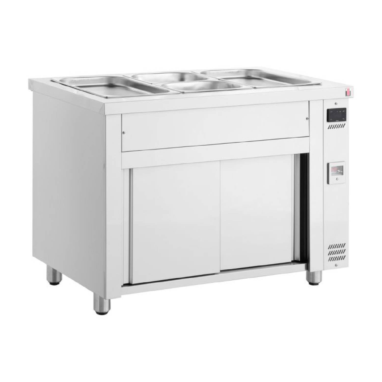INOMAK MHV711 Gastronorm Bain Marie with Heated Storage Base INOMAK MHV711 Gastronorm Bain Marie with Heated Storage Base