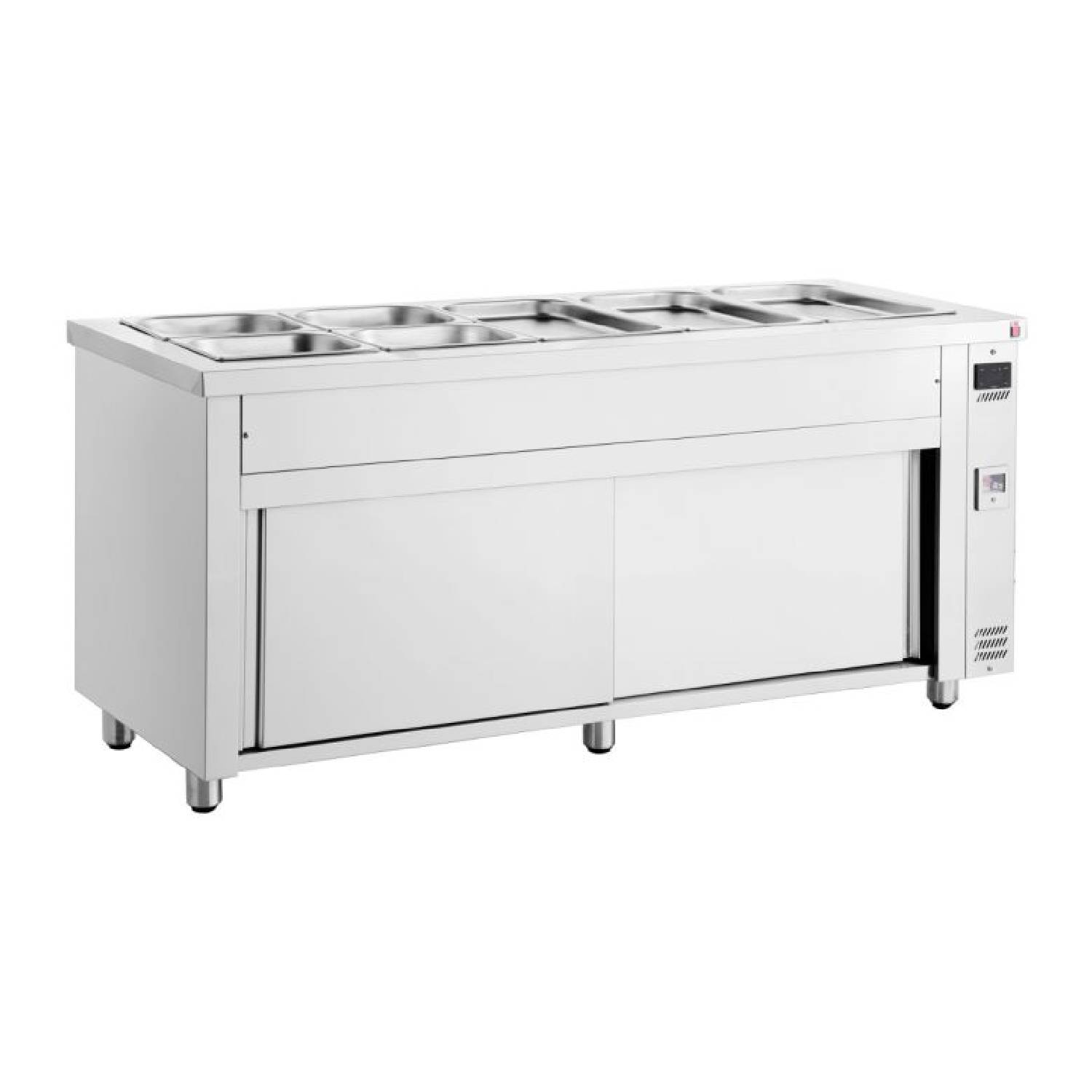 INOMAK MHV718 Gastronorm Bain Marie with Heated Storage Base