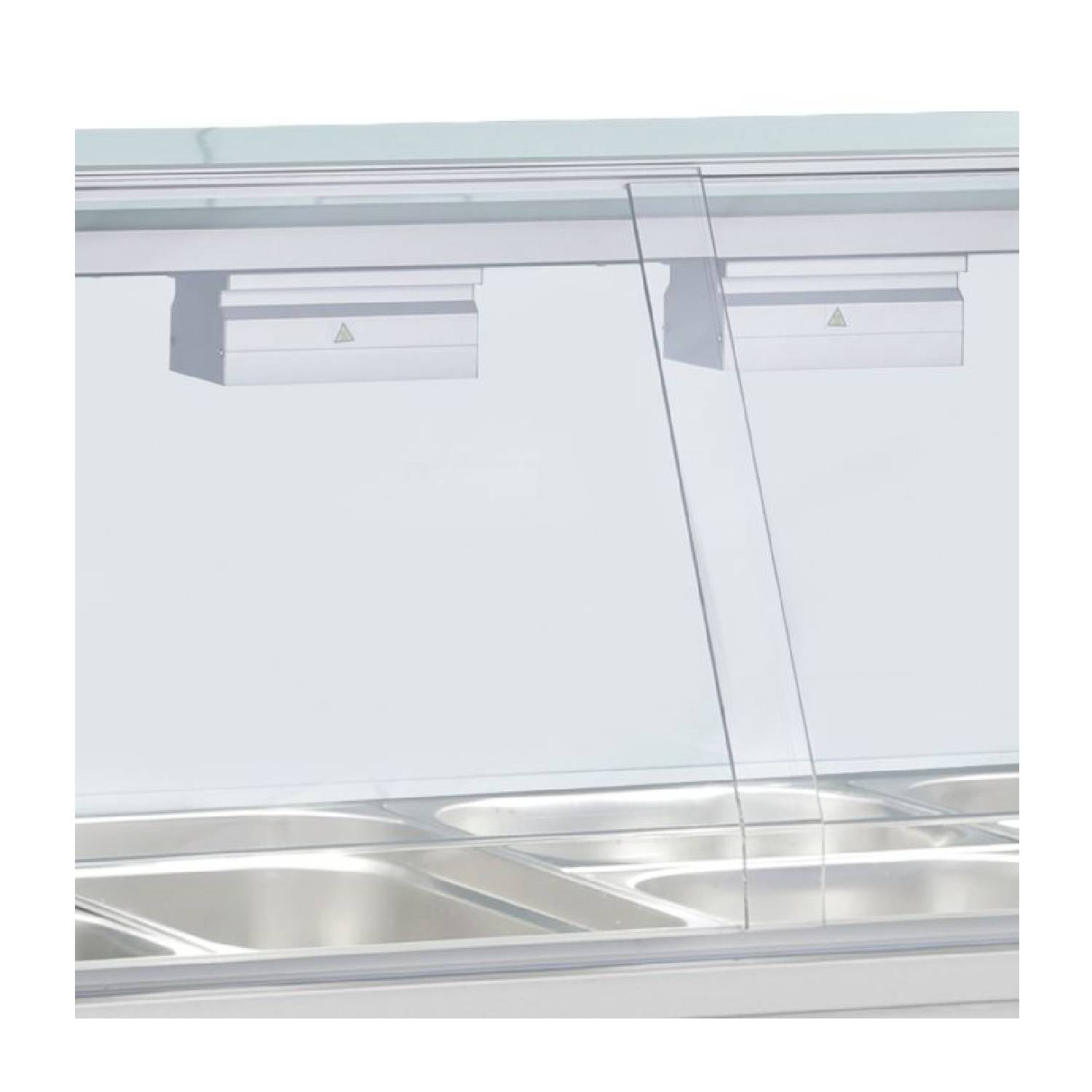INOMAK MIV711 Gastronorm Bain Marie with Glass Structure & Heated Base INOMAK MIV Gastro