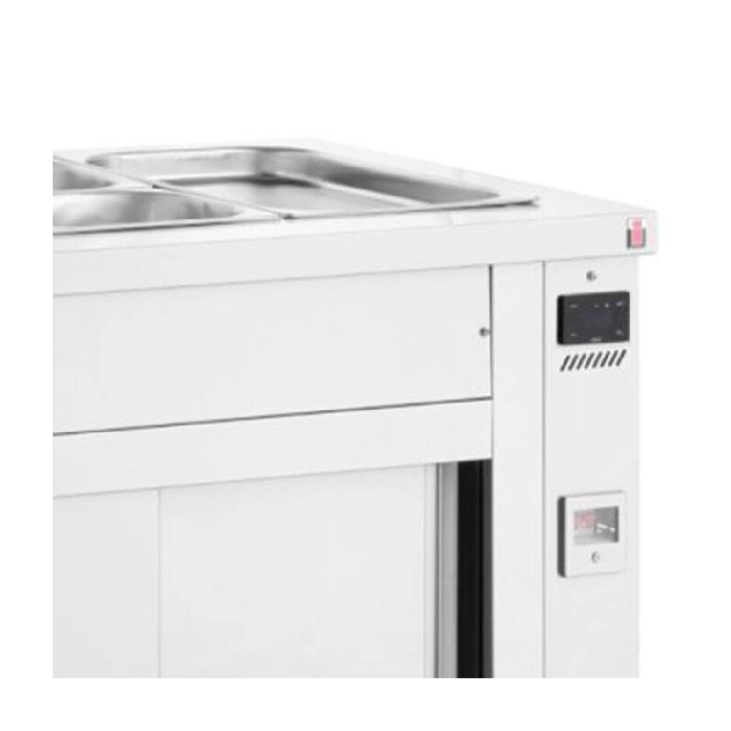 INOMAK MHV718 Gastronorm Bain Marie with Heated Storage Base Inomak MHV Front
