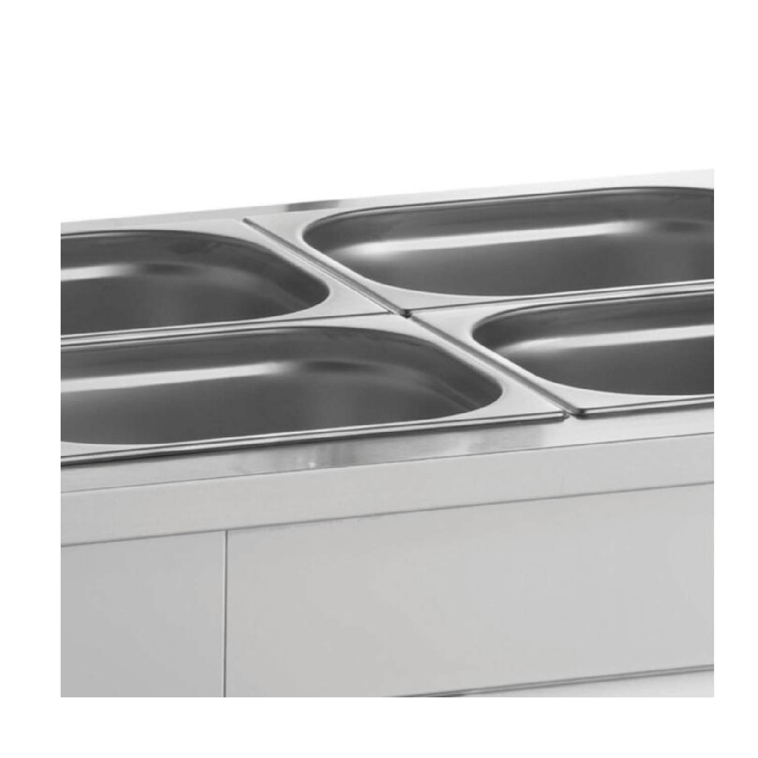 INOMAK MJV714 Gastronorm Bain Marie with Sneeze Guard & Heated Base Inomak MJV Gastro Pans