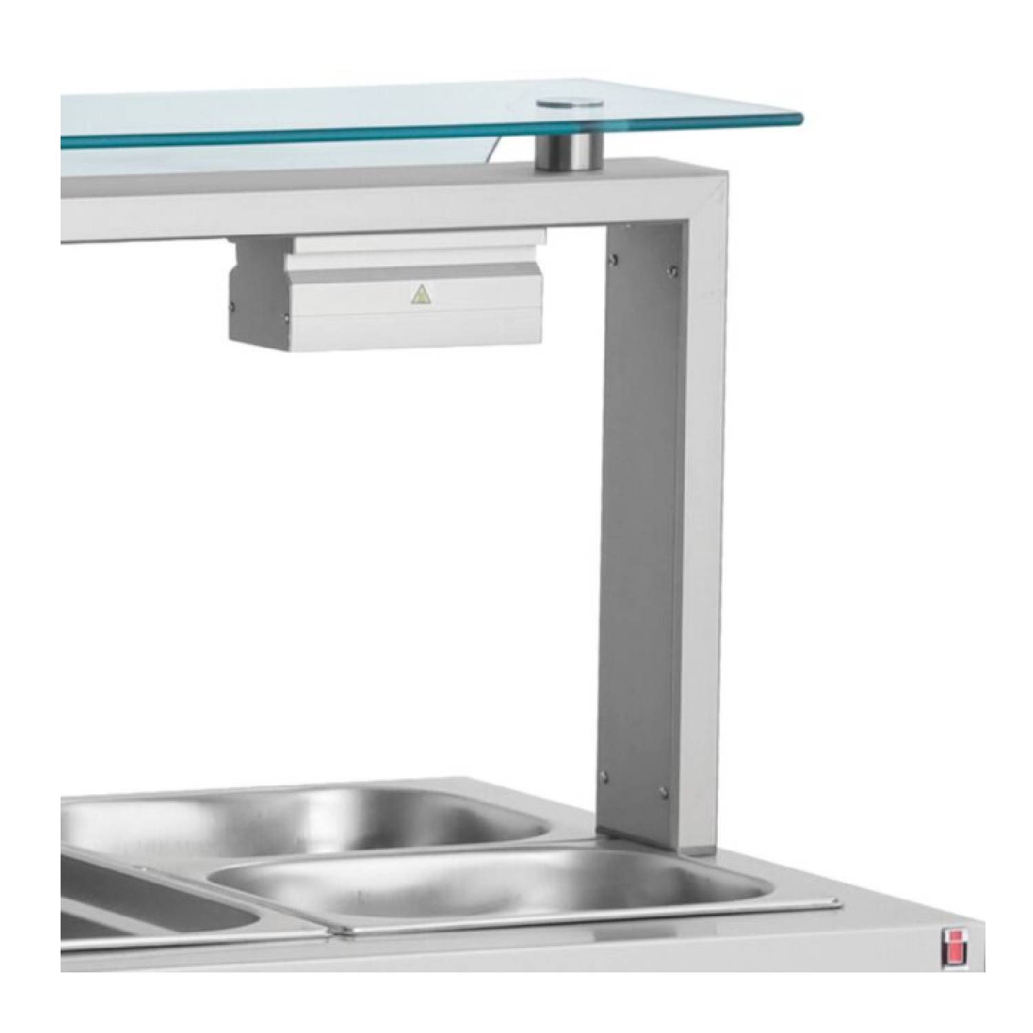 INOMAK MJV714 Gastronorm Bain Marie with Sneeze Guard & Heated Base Inomak MJV sneeze guard