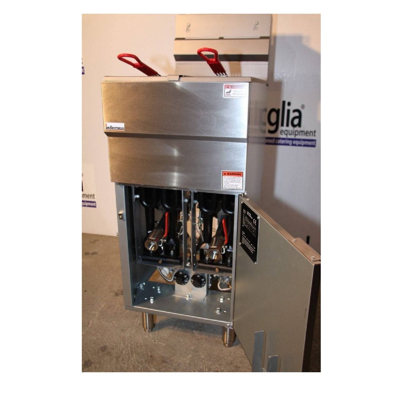 Infernus Natural Gas Twin Tank Fryer – 2 Baskets (2 x 9ltr tanks) Infernus Natural Gas Twin Tank Fryer - 2 Baskets (2 x 9ltr tanks)