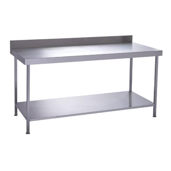 Parry TAB06600W Stainless Steel Wall Table With One Undershelf, 600mm(w)