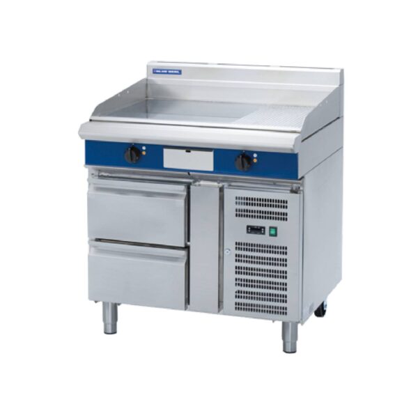 Blue Seal EP516-RB 900mm Electric Griddle with Refrigerated Base