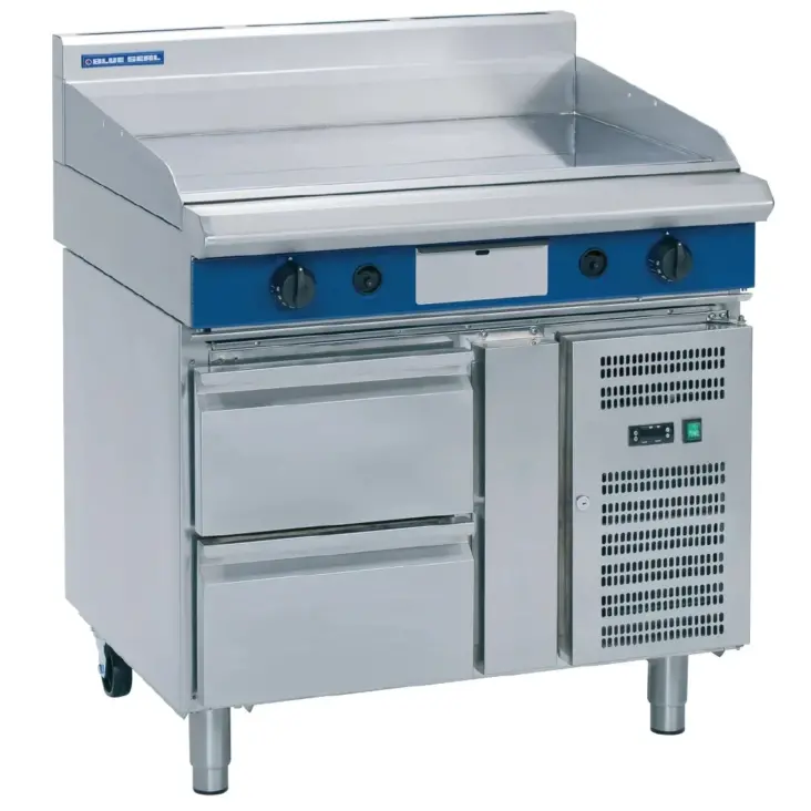 Blue Seal EP518-RB 1200mm Electric Griddle with Refrigerated Base Blue Seal EP518-RB 1200mm Electric Griddle with Refrigerated Base