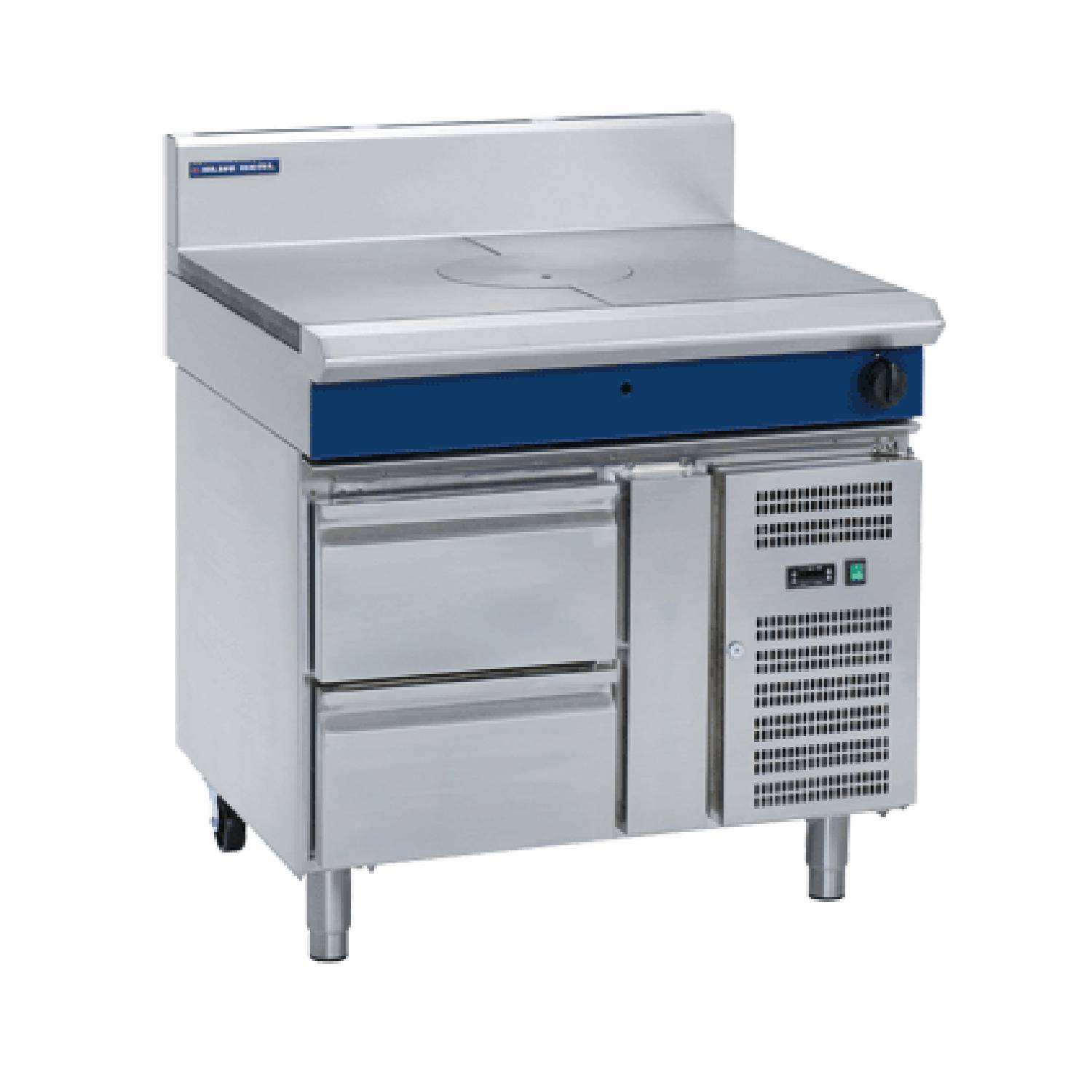 Blue Seal G57-RB 900mm Gas Target Top with Refrigerated Base Blue Seal G57-RB 900mm Gas Target Top with Refrigerated Base