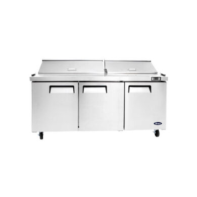 Atosa MSF8304GR 3 Door Refrigerated Prep Table – 9 x 1/3 GN Pans