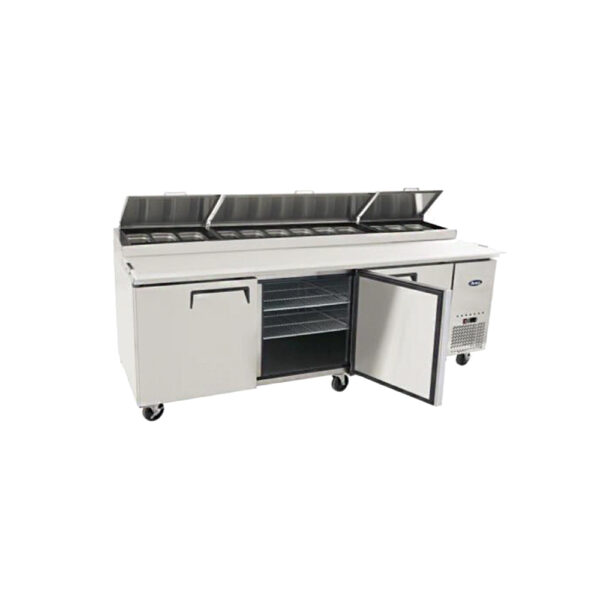 Atosa MPF8203GR 3 Door Refrigerated Prep Table with GN Pans 804L