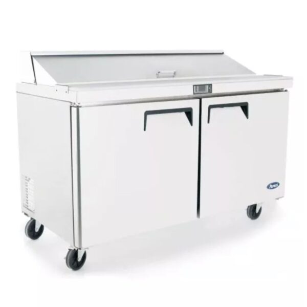 Atosa MSF8303GR Double Wide Door Refrigerated Prep Table with GN Pans 487L