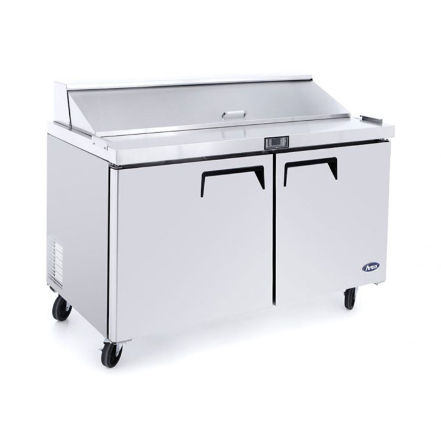 Atosa MSF8302GR Double Door Refrigerated Prep Table with GN Pans 379L