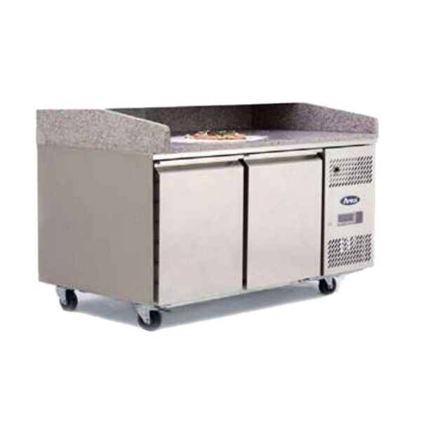 Atosa EPF3495GR 2 Door Pizza Prep Counter with Marble Top