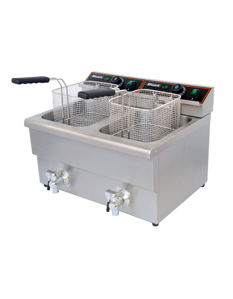 BLIZZARD BF8+8 Twin Tank Electric Fryer with Tap 2 x 8L BLIZZARD BF8+8 Twin Tank Electric Fryer with Tap 2 x 8L