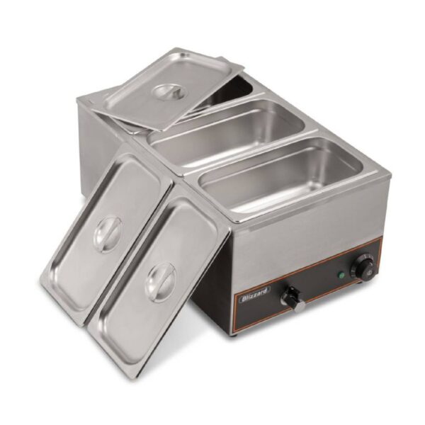 BLIZZARD BBM1 3 x GN 1/3 Electric Bain Marie with Containers