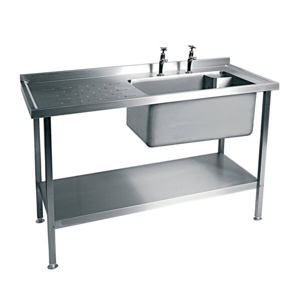 MOFFAT SSU15 Single Bowl Sink with Single Drainer (Left or Right), 1500mm wide