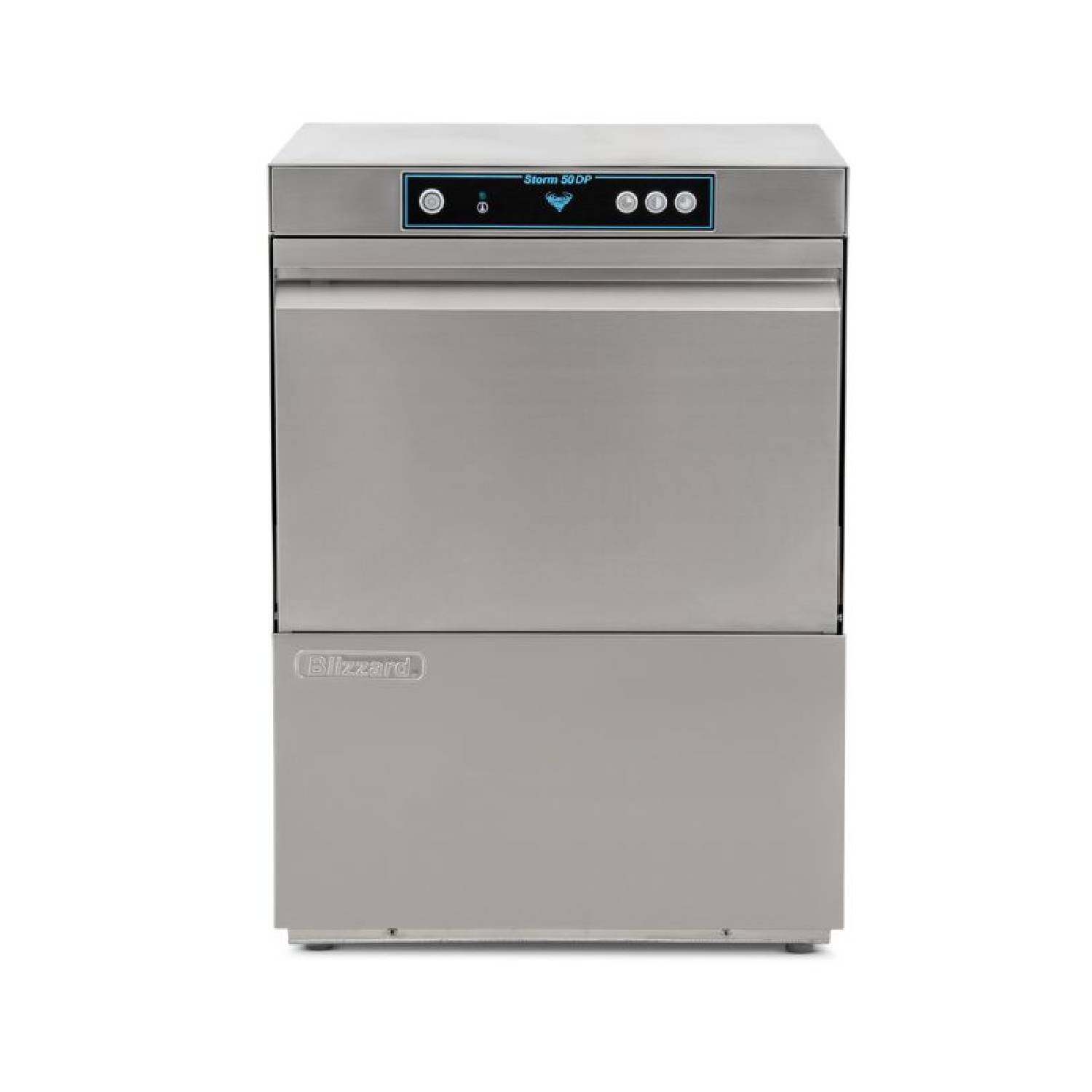BLIZZARD STORM50DP Glasswasher with Drain Pump 500mm basket