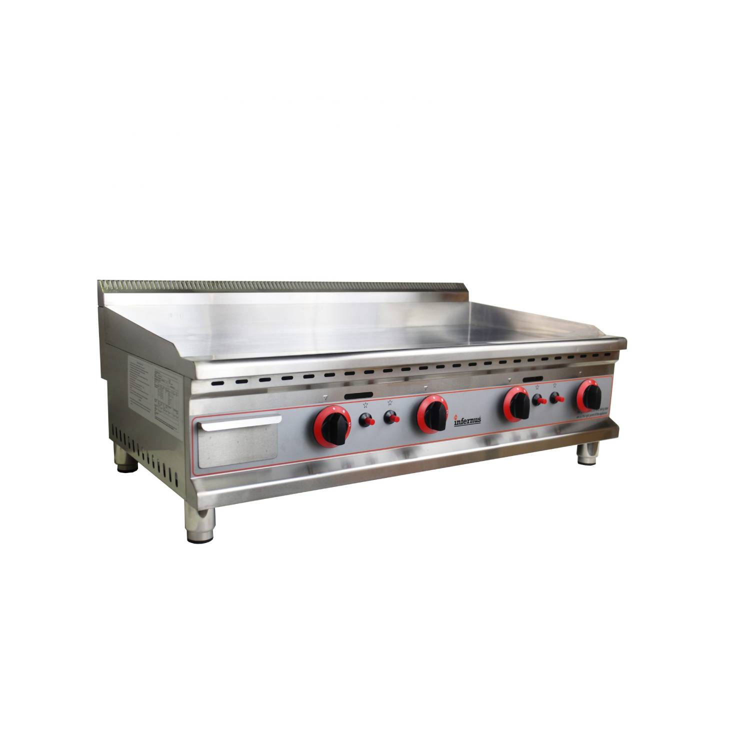 INFERNUS 1000mm 4 Burner LPG Gas Griddle, 15mm plate