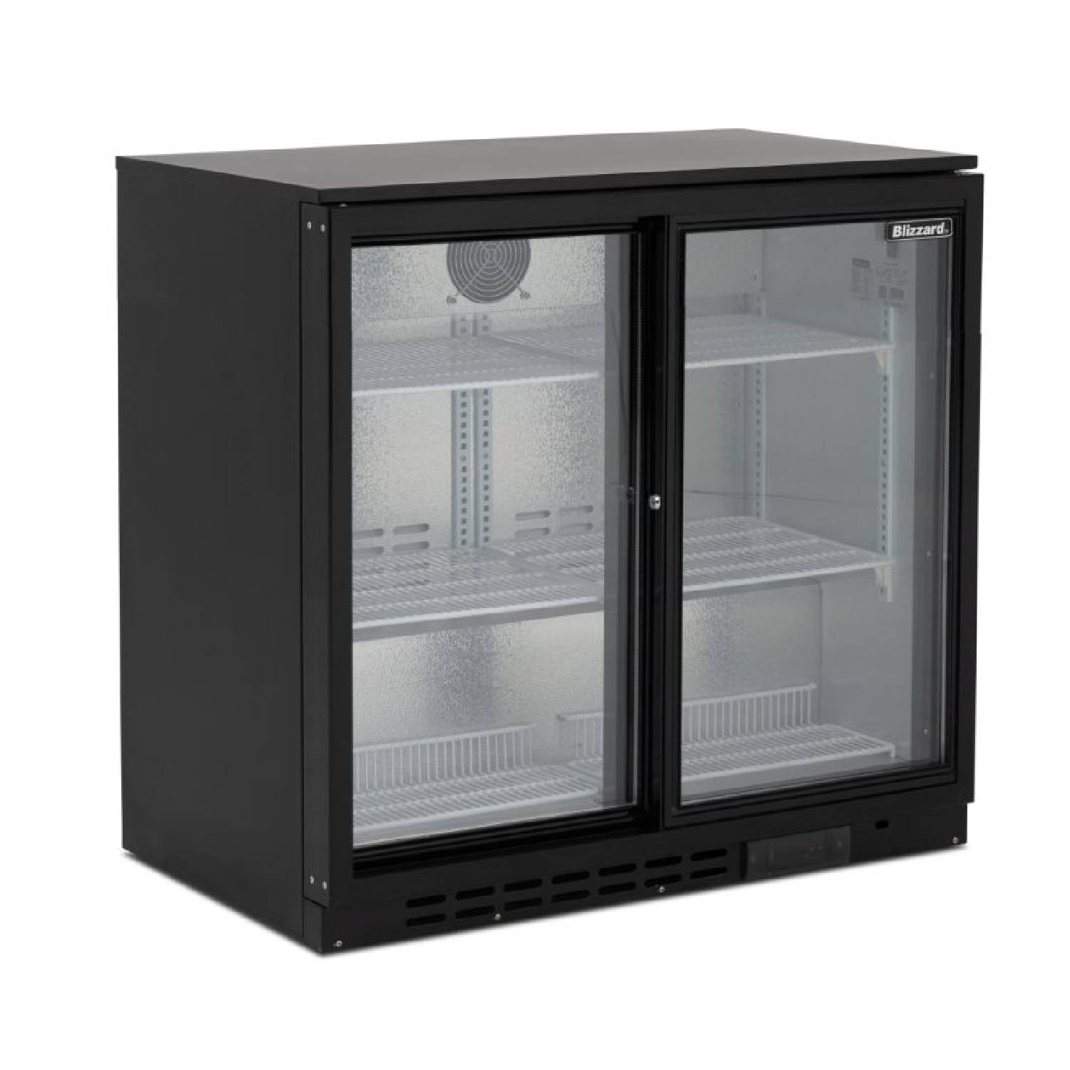 BLIZZARD LOWBAR2SL Double Sliding Doors Low Height Bar Bottle Cooler 185L