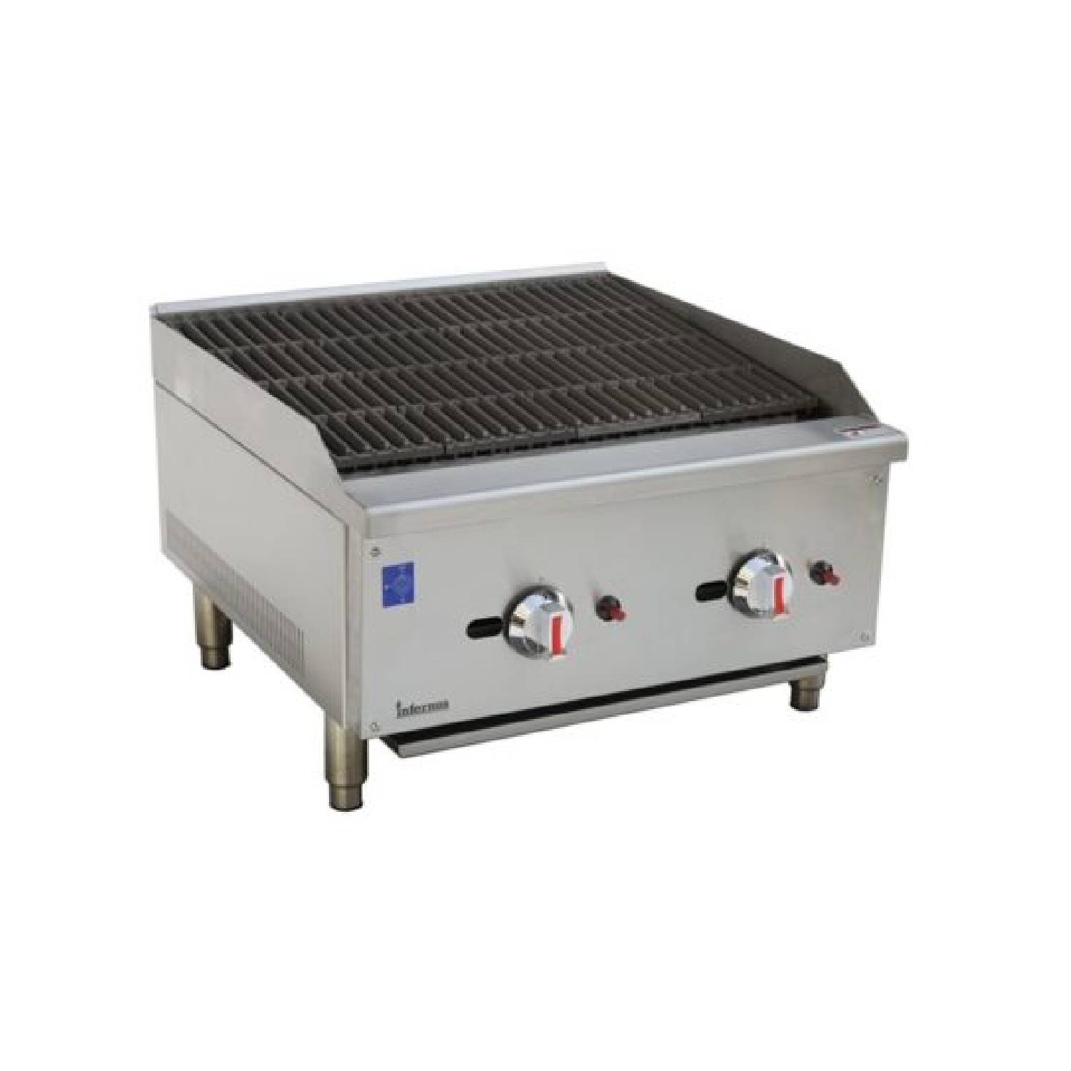Infernus Gas 2 Burner Radiant Heat Charbroiler or Lava Rock Chargrill 600mm Infernus Gas 2 Burner Radiant Heat Charbroiler or Lava Rock Chargrill 600mm