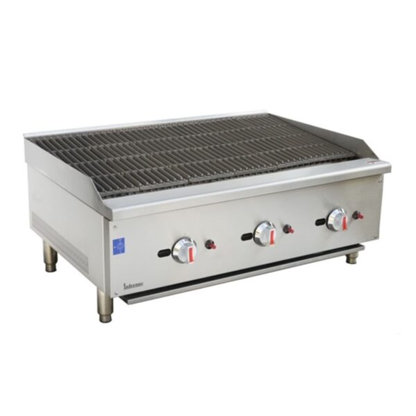 Infernus Gas 3 Burner Radiant Heat Charbroiler or Lava Rock Chargrill 900mm wide