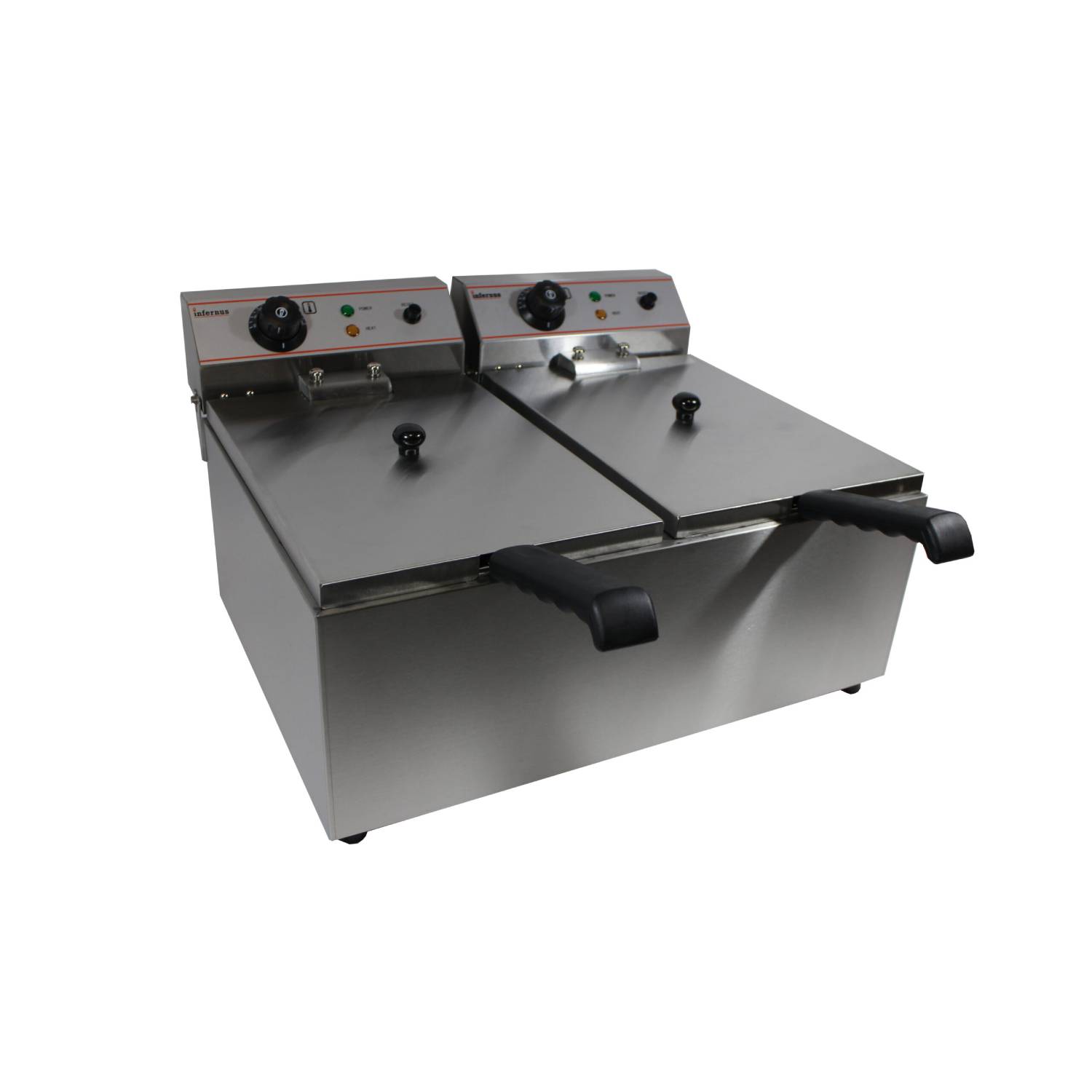 Infernus INF-172L table top Twin Tank 17 Litre Electric Fryer (2 x 13 amp plug) Infernus INF-172L table top Twin Tank 17 Litre Electric Fryer (2 x 13 amp plug)