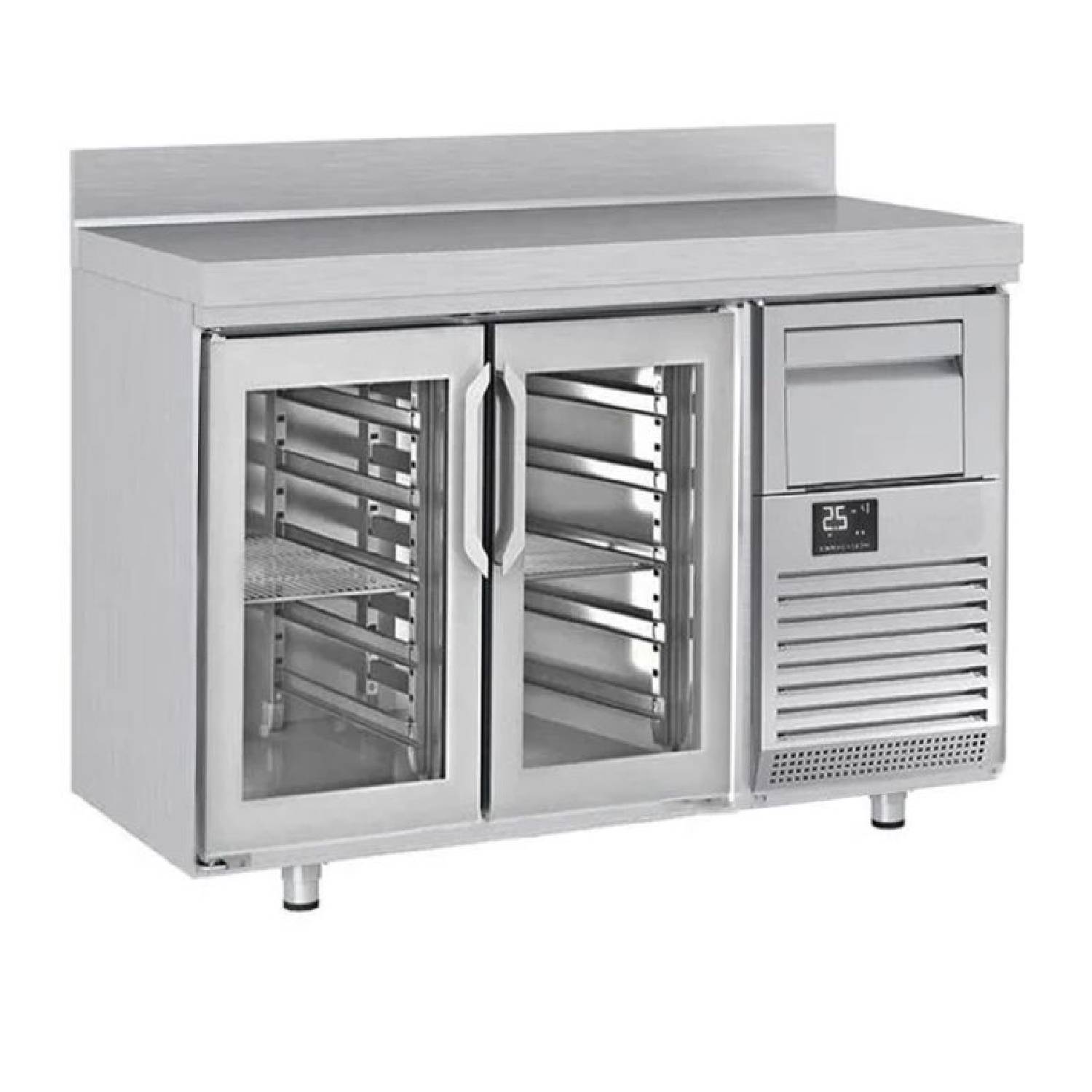 Infrico FMPP1500CR 2 Glass Dr Tall Back Bar Counter With Upstand 325L Infrico FMPP1500CR 2 Glass Dr Tall Back Bar Counter With Upstand 325L