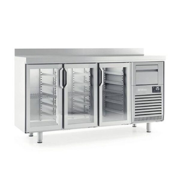 Infrico FMPP2000CR 3 Glass Dr Tall Back Bar Counter With Upstand 510L
