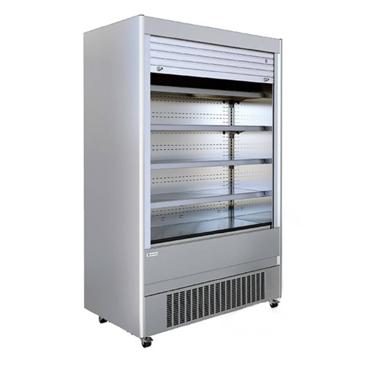 Mafirol CRONUS1250OP-SS-MA Tiered Display with Lockable Shutter 1310mm Wide