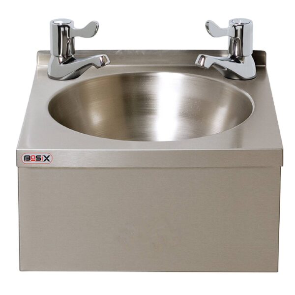 Mechline Basix WS3L Stainless Steel Handwash Basin with 3" Lever Taps