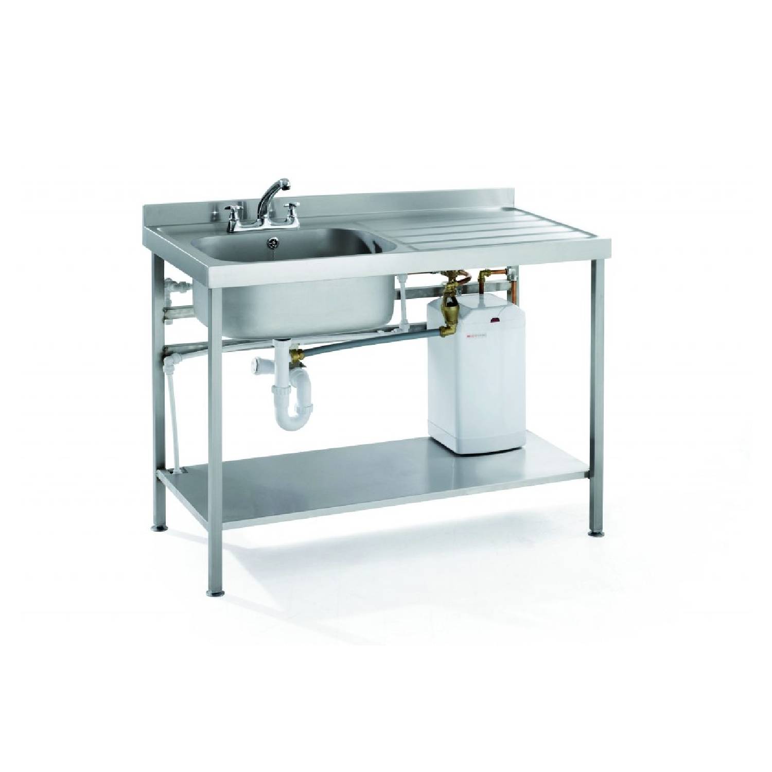 Parry QFSINK1470L10L Single Bowl Sink with Left Hand Drainer & 10 Litre Boiler, 1400mm wide Parry QFSINK1470L10L Single Bowl Sink with Left Hand Drainer & 10 Litre Boiler, 1400mm wide